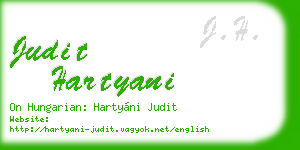 judit hartyani business card